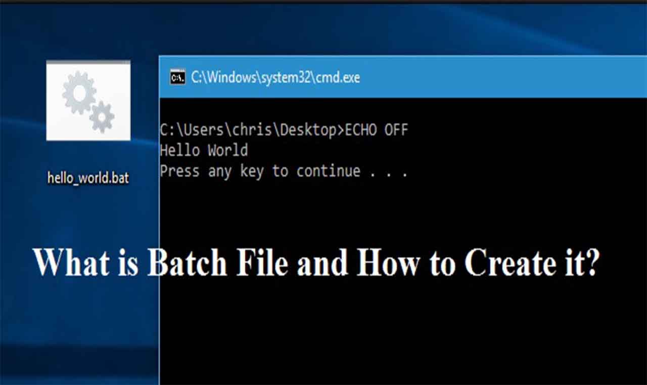 Windows 10 with its batch file, what is it and how to create one?